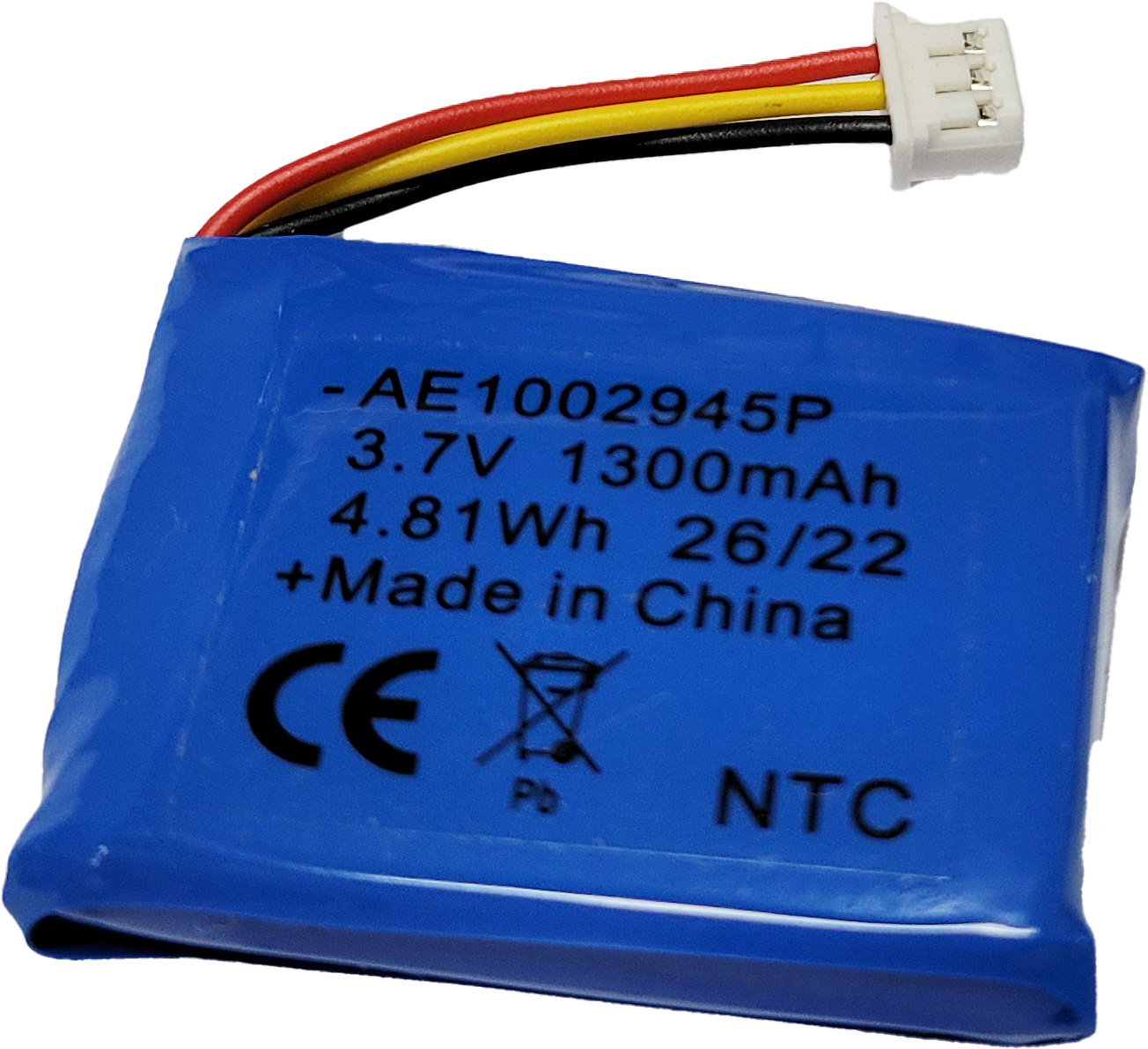 3.7V 1300mAh Li-Po Battery