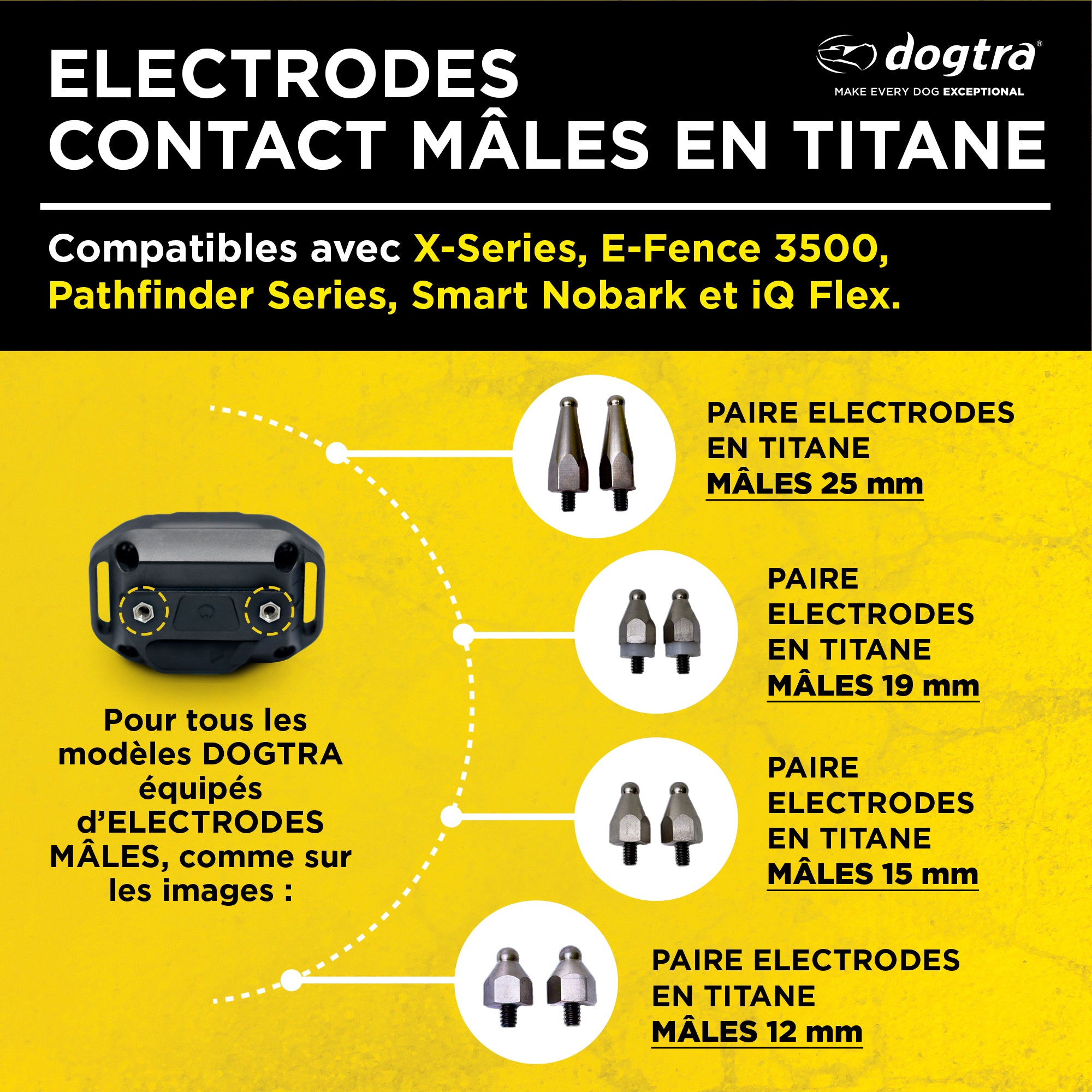 Pair of 12 mm TITANIUM Contact Points - Male Thread